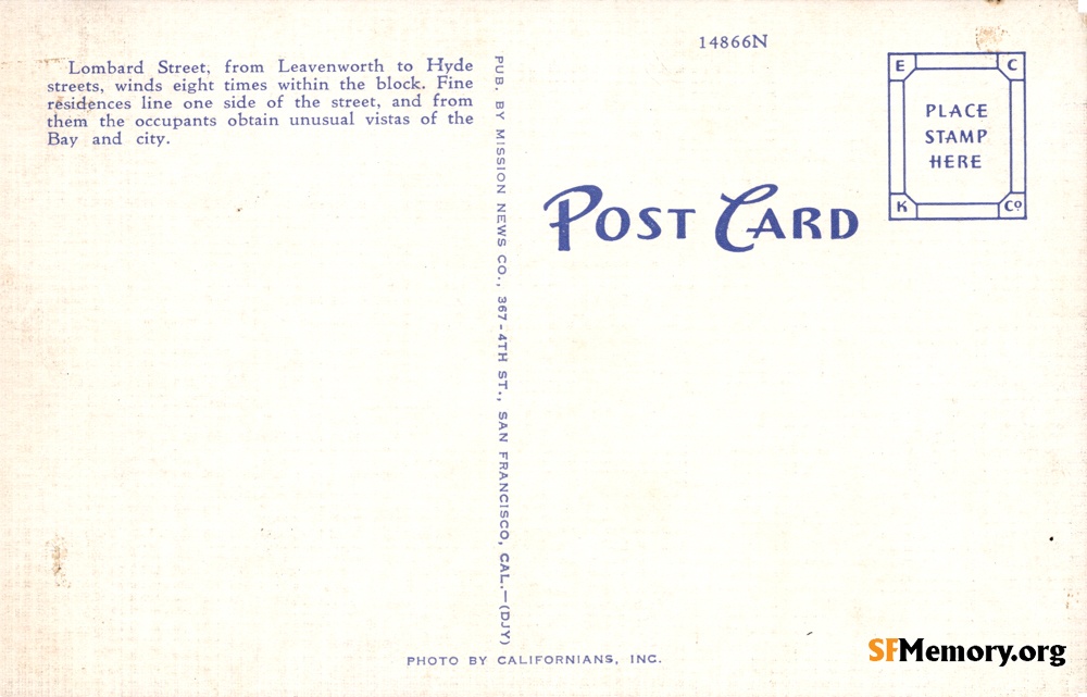 Reverse: Lombard Street