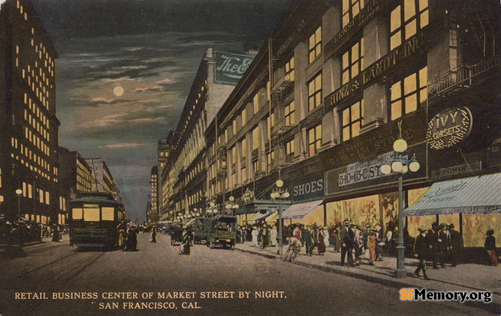 Market Business Center at night