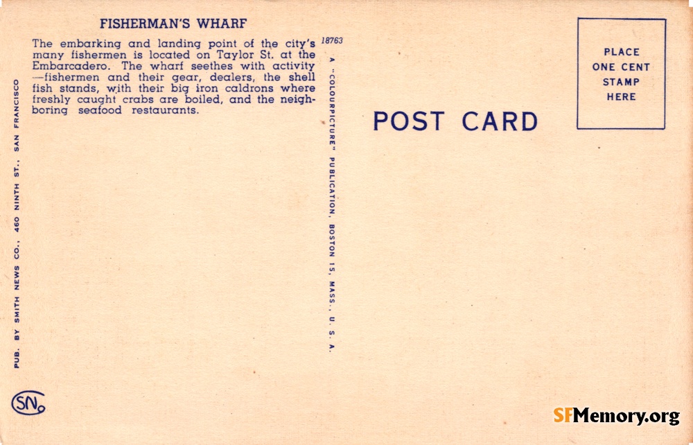 Reverse: Fisherman's Wharf