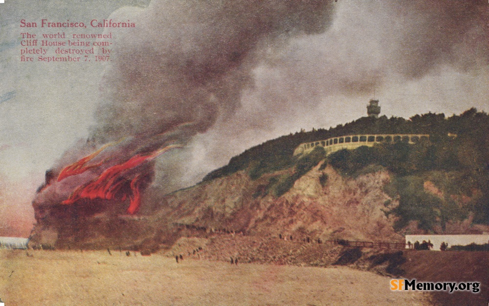 2nd Cliff House burning