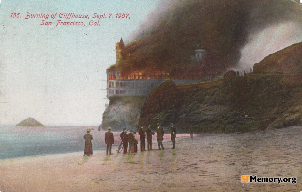2nd Cliff House burning