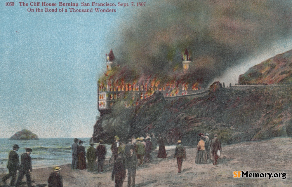 2nd Cliff House burning
