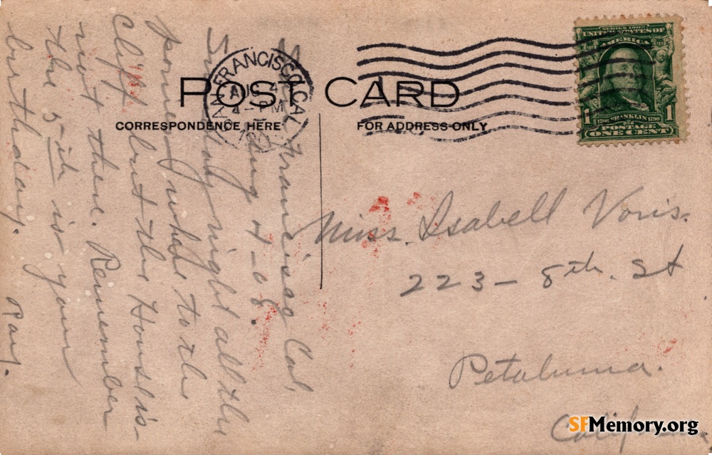 Reverse: 2nd Cliff House burning