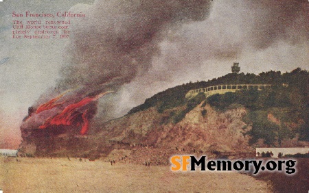 2nd Cliff House burning