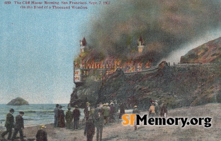 2nd Cliff House burning