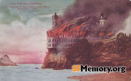 2nd Cliff House burning